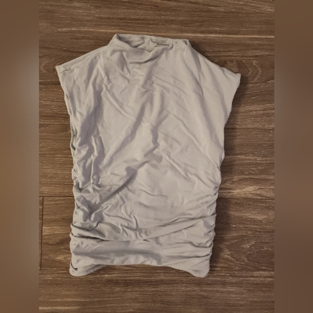 Abercrombie Light Blue mock neck tank